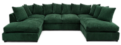 Sofa Selection's U-Shaped Cord Sofa - Large Modular Sofa with Memory Foam Seating & Removable Cushion Covers - Seats 6-7 People - Ideal Sofa for Living Room