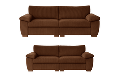 Jumbo Cord Sectional 3 and 2 Seater Sofa – Plush Support & Soft Cord Fabric, Space-Saving Split Design, Comfortable Sofa for Modern Living Rooms