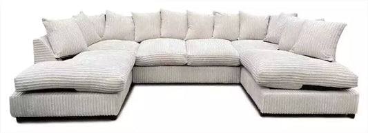 Sofa Selection's U-Shaped Cord Sofa - Large Modular Sofa with Memory Foam Seating & Removable Cushion Covers - Seats 6-7 People - Ideal Sofa for Living Room