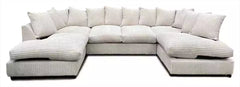 Sofa Selection's U-Shaped Cord Sofa - Large Modular Sofa with Memory Foam Seating & Removable Cushion Covers - Seats 6-7 People - Ideal Sofa Bed for Living Room