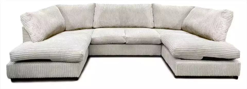 Sofa Selection's U-Shaped Cord Sofa - Large Modular Sofa with Memory Foam Seating & Removable Cushion Covers - Seats 6-7 People - Ideal Sofa for Living Room