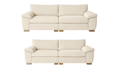 Jumbo Cord Sectional 3 and 2 Seater Sofa – Plush Support & Soft Cord Fabric, Space-Saving Split Design, Comfortable Sofa for Modern Living Rooms