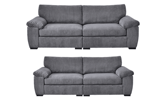 Jumbo Cord Sectional 3 and 2 Seater Sofa – Plush Support & Soft Cord Fabric, Space-Saving Split Design, Comfortable Sofa for Modern Living Rooms