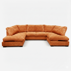 Sofa Selection's U-Shaped Cord Sofa - Large Modular Sofa with Memory Foam Seating & Removable Cushion Covers - Seats 6-7 People - Ideal Sofa for Living Room