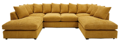 Sofa Selection's U-Shaped Cord Sofa - Large Modular Sofa with Memory Foam Seating & Removable Cushion Covers - Seats 6-7 People - Ideal Sofa for Living Room