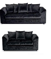 Crushed Velvet Seater Sofa