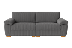 Jumbo Cord Sectional 2-Seater Sofa – Deep Cushioned Couch with Soft Fabric & Space-Saving Split Design | Compact Couch for Modern Living Rooms