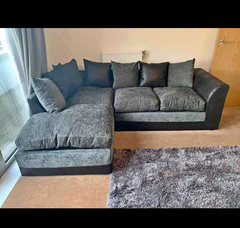 Chenille 4 Seater Corner Sofa