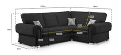 Verona (High Back) 4 Seater Corner Sofa