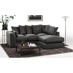 Plush Velvet 4 Seater Corner Sofa