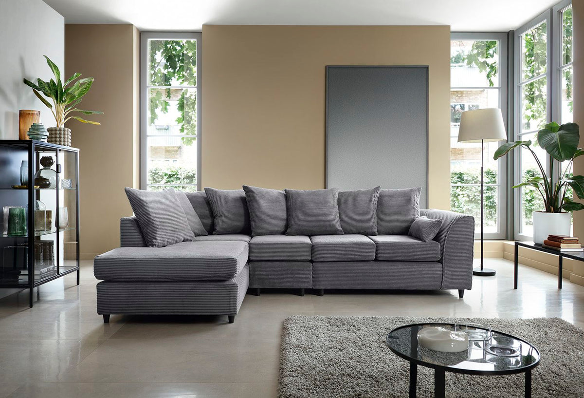 Jumbo Cord 5 Seater Corner Sofa Sofa Selection UK