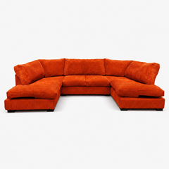 Sofa Selection's U-Shaped Cord Sofa - Large Modular Sofa with Memory Foam Seating & Removable Cushion Covers - Seats 6-7 People - Ideal Sofa for Living Room