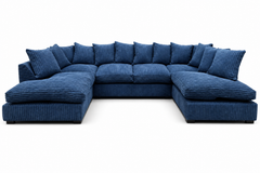 Sofa Selection's U-Shaped Cord Sofa - Large Modular Sofa with Memory Foam Seating & Removable Cushion Covers - Seats 6-7 People - Ideal Sofa for Living Room