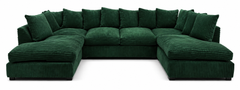 Sofa Selection's U-Shaped Cord Sofa - Large Modular Sofa with Memory Foam Seating & Removable Cushion Covers - Seats 6-7 People - Ideal Sofa for Living Room